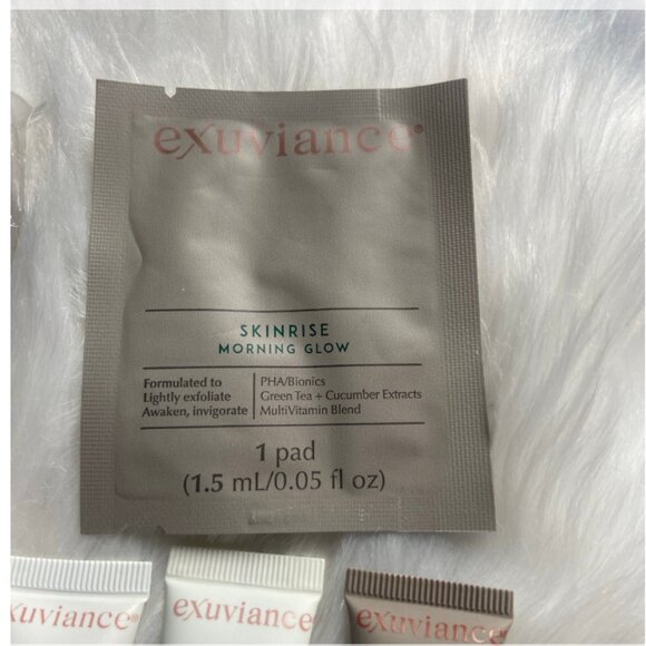 Exuviance Skincare Sample Bundle; Mud Mask Renewal Mask Morning Glow & More - Picture 2 of 5